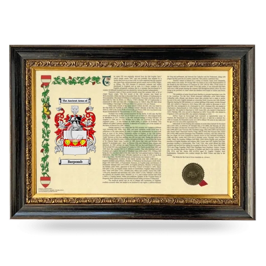 Barpomb Armorial Landscape Framed - Heirloom