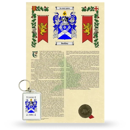 Barklay Armorial History and Keychain Package