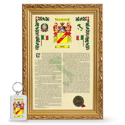 Bardo Framed Armorial History and Keychain - Gold