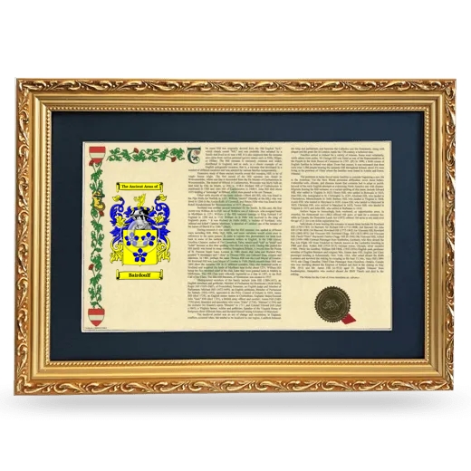 Bairdoulf Deluxe Armorial Landscape Framed - Gold