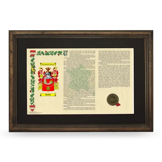 Bardot Deluxe Armorial Landscape Framed - Brown