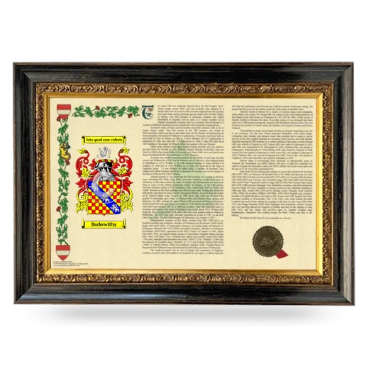 Barkewithy Armorial Landscape Framed - Heirloom