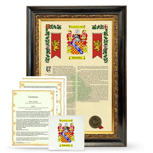 Barkswithay Framed Armorial, Symbolism and Large Tile - Heirloom
