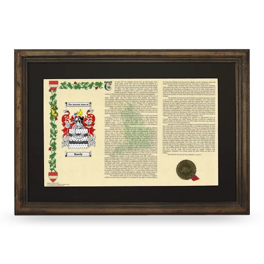 Borely Deluxe Armorial Landscape Framed - Brown