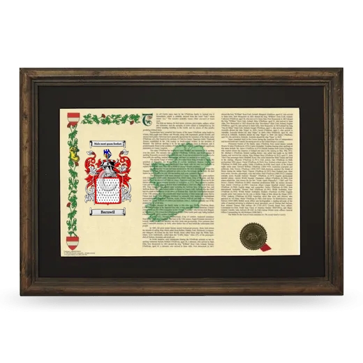 Barnwil Deluxe Armorial Landscape Framed - Brown