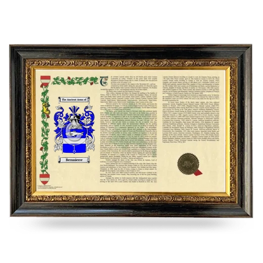 Bernnierre Armorial Landscape Framed - Heirloom