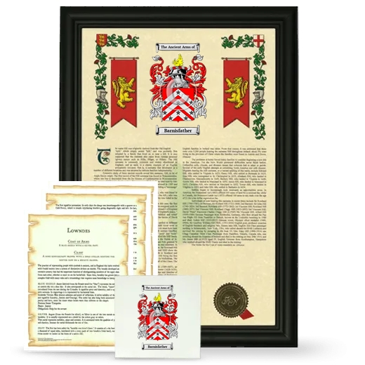 Barnisfather Framed Armorial, Symbolism and Large Tile - Black