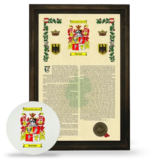 Barronio Framed Armorial History and Mouse Pad - Brown