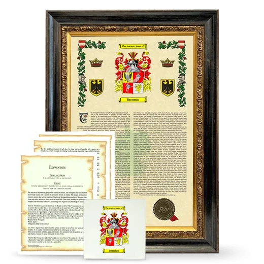 Barronio Framed Armorial, Symbolism and Large Tile - Heirloom