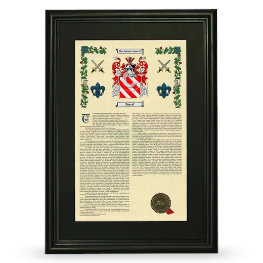 Barral Deluxe Armorial Framed - Black