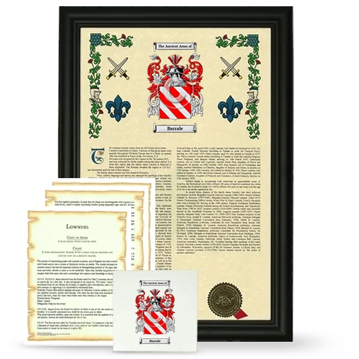 Barrale Framed Armorial, Symbolism and Large Tile - Black