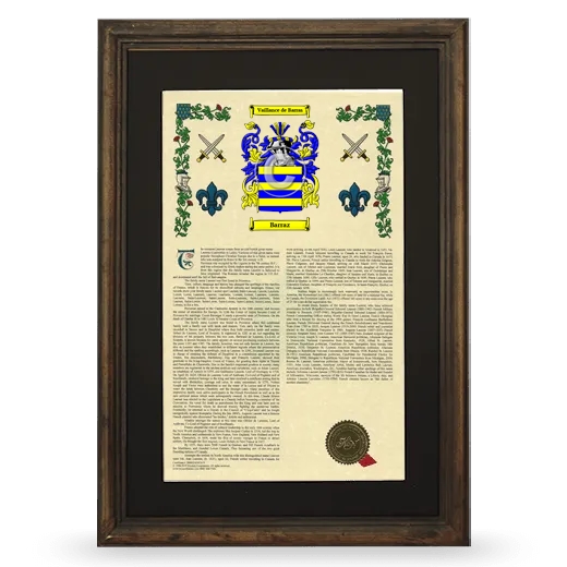 Barraz Deluxe Armorial Framed - Brown