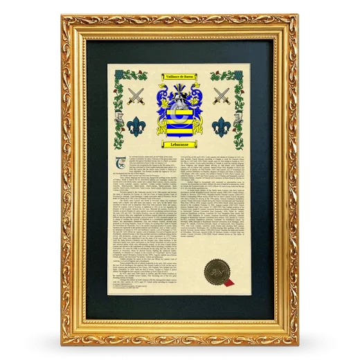 Lebarasse Deluxe Armorial Framed - Gold