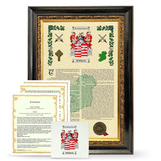 McWhattin Framed Armorial, Symbolism and Large Tile - Heirloom