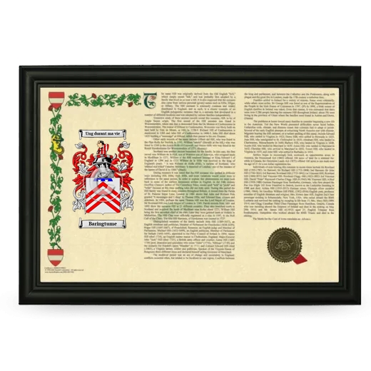 Baringtume Armorial Landscape Framed - Black