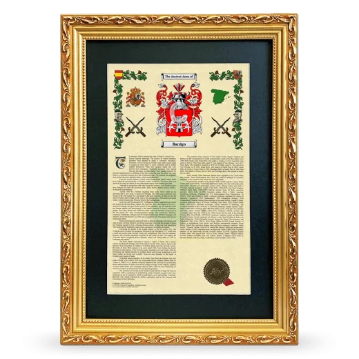 Barrigo Deluxe Armorial Framed - Gold