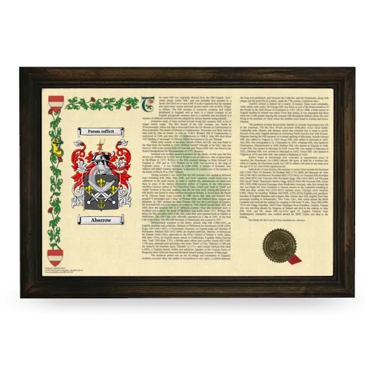 Abarrow Armorial Landscape Framed - Brown