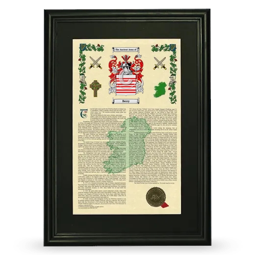 Berry Deluxe Armorial Framed - Black