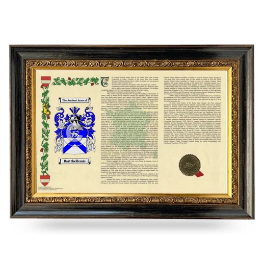 Bartthellemis Armorial Landscape Framed - Heirloom