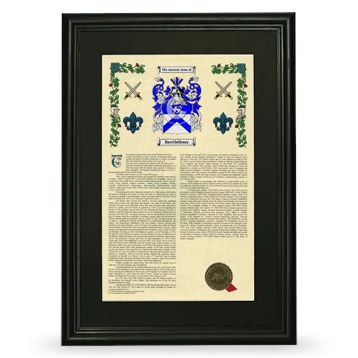 Bartthélemy Deluxe Armorial Framed - Black