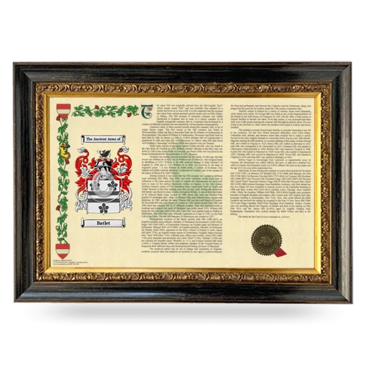 Batlet Armorial Landscape Framed - Heirloom