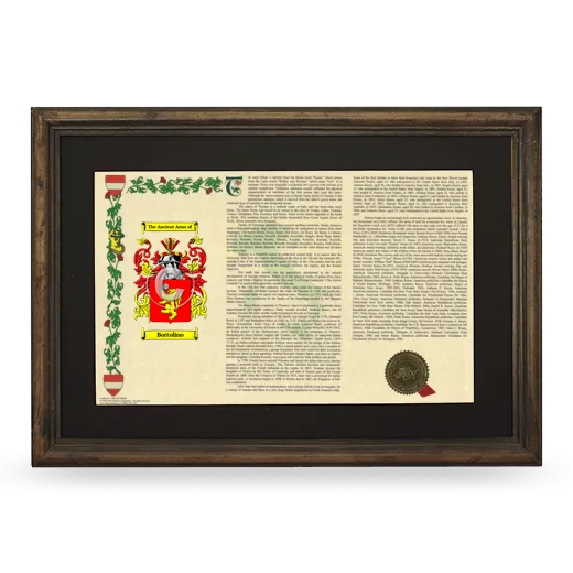 Bortolino Deluxe Armorial Landscape Framed - Brown