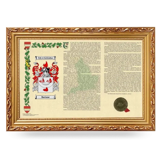 Bartane Armorial Landscape Framed - Gold