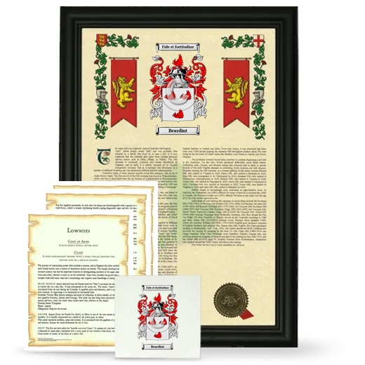 Beardint Framed Armorial, Symbolism and Large Tile - Black