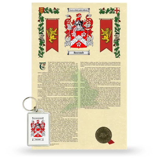 Bascomb Armorial History and Keychain Package