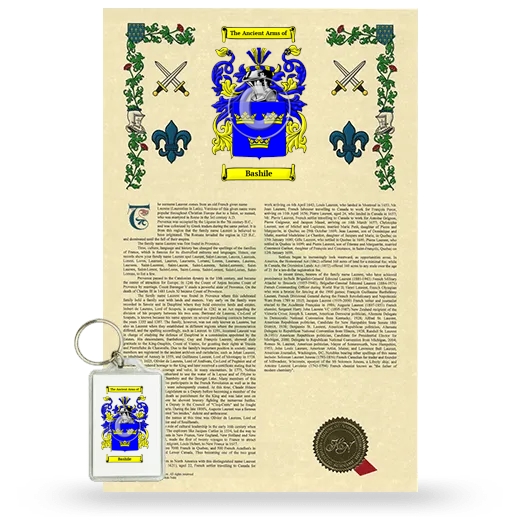 Bashile Armorial History and Keychain Package