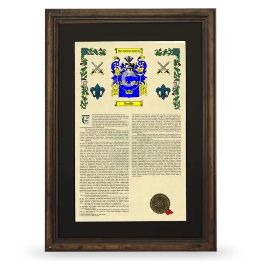 Basille Deluxe Armorial Framed - Brown
