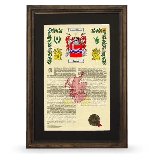 Baskind Deluxe Armorial Framed - Brown