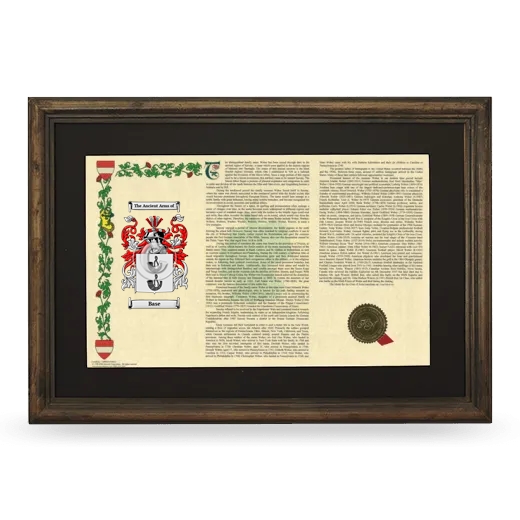 Base Deluxe Armorial Landscape Framed - Brown