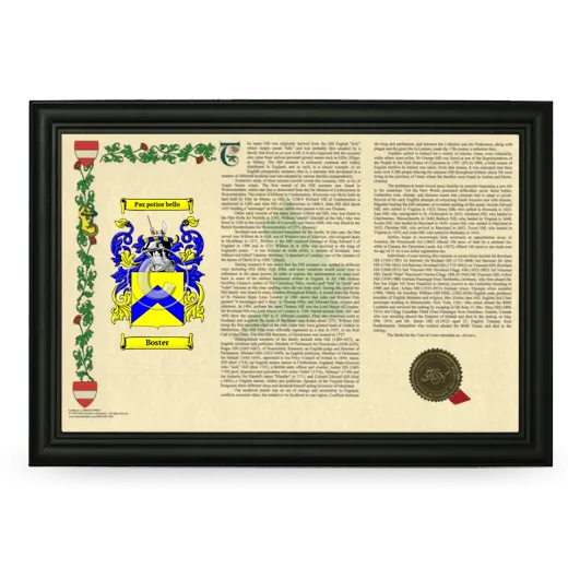 Boster Armorial Landscape Framed - Black