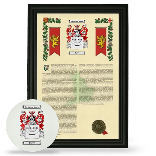 Basye Framed Armorial History and Mouse Pad - Black