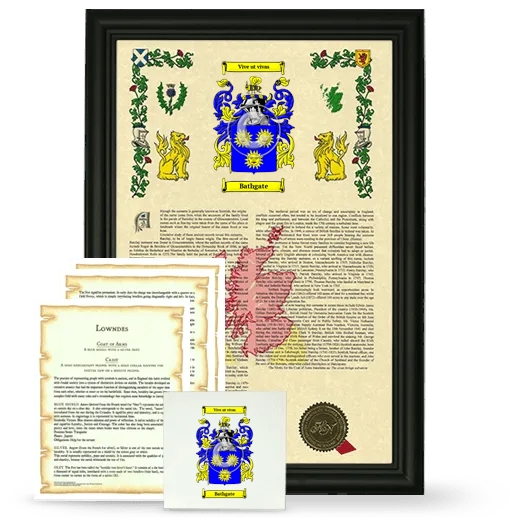 Bathgate Framed Armorial, Symbolism and Large Tile - Black