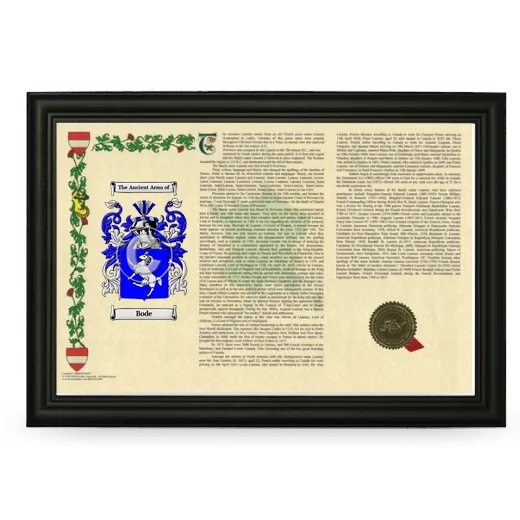 Bode Armorial Landscape Framed - Black