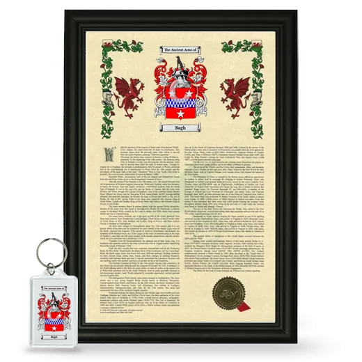 Bagh Framed Armorial History and Keychain - Black