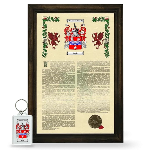 Bagh Framed Armorial History and Keychain - Brown