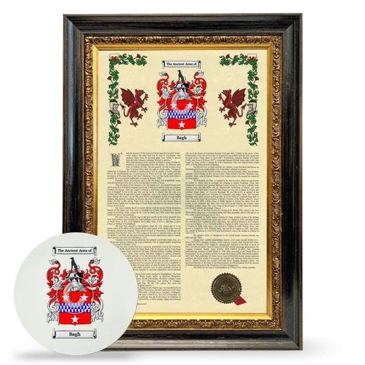 Bagh Framed Armorial History and Mouse Pad - Heirloom