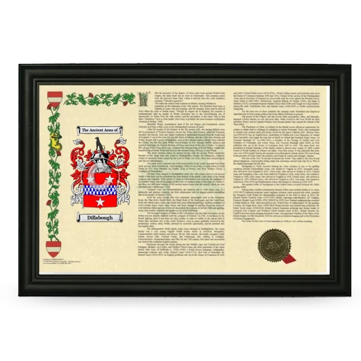 Dillabough Armorial Landscape Framed - Black