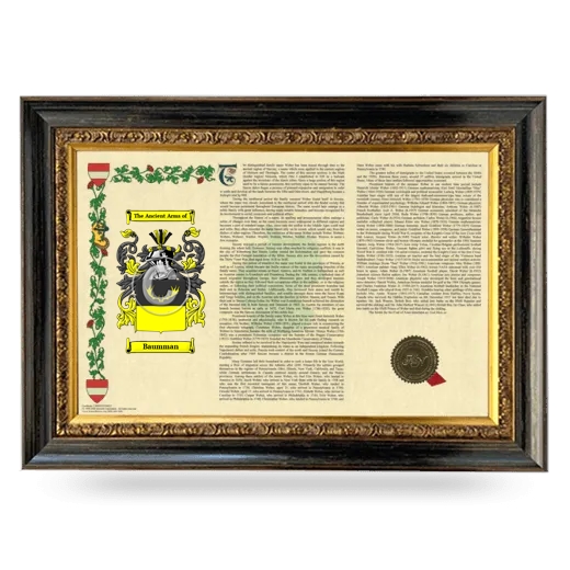 Baumman Armorial Landscape Framed - Heirloom