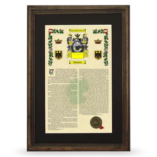 Baumman Deluxe Armorial Framed - Brown