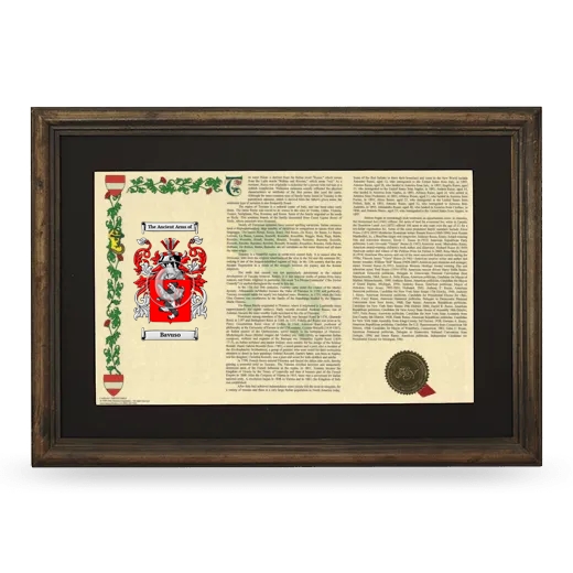 Bavuso Deluxe Armorial Landscape Framed - Brown