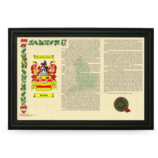 Bavynd Armorial Landscape Framed - Black