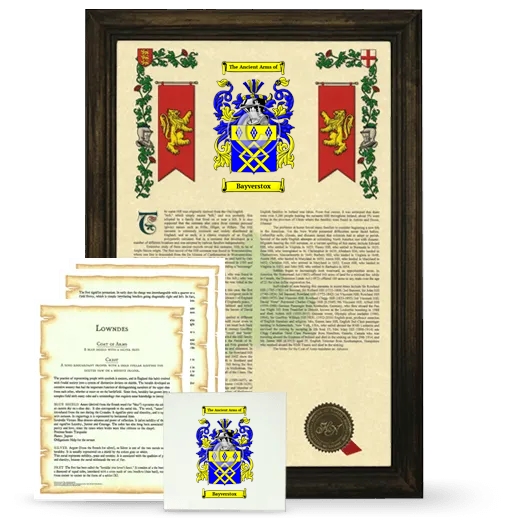 Bayverstox Framed Armorial, Symbolism and Large Tile - Brown