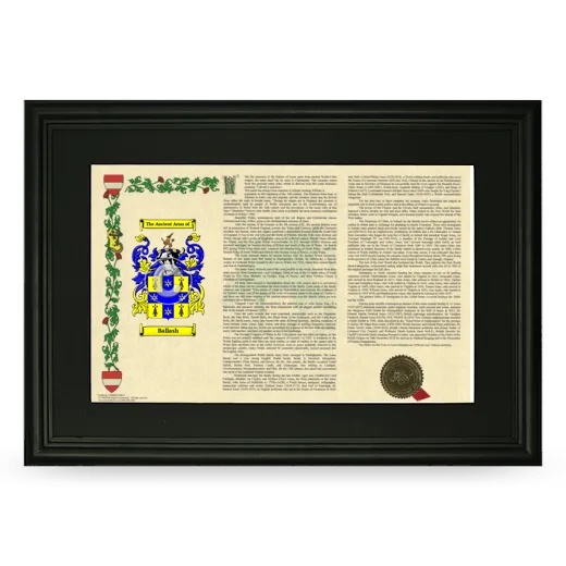 Ballash Deluxe Armorial Landscape Framed- Black