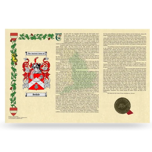 Bedale Armorial History Landscape Style