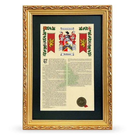 Beedsmore Deluxe Armorial Framed - Gold