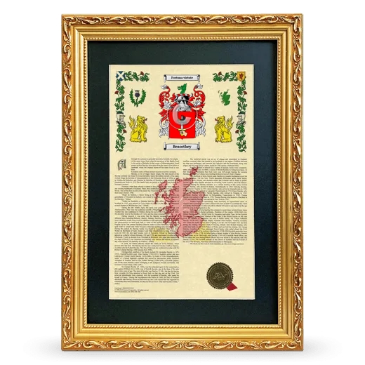 Beaorthey Deluxe Armorial Framed - Gold